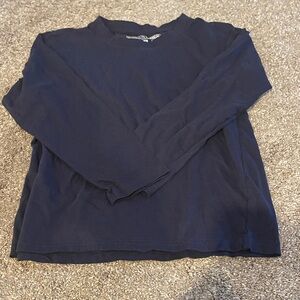 Brooklyn Vertical Navy Blue Kids Long Sleeve Tee